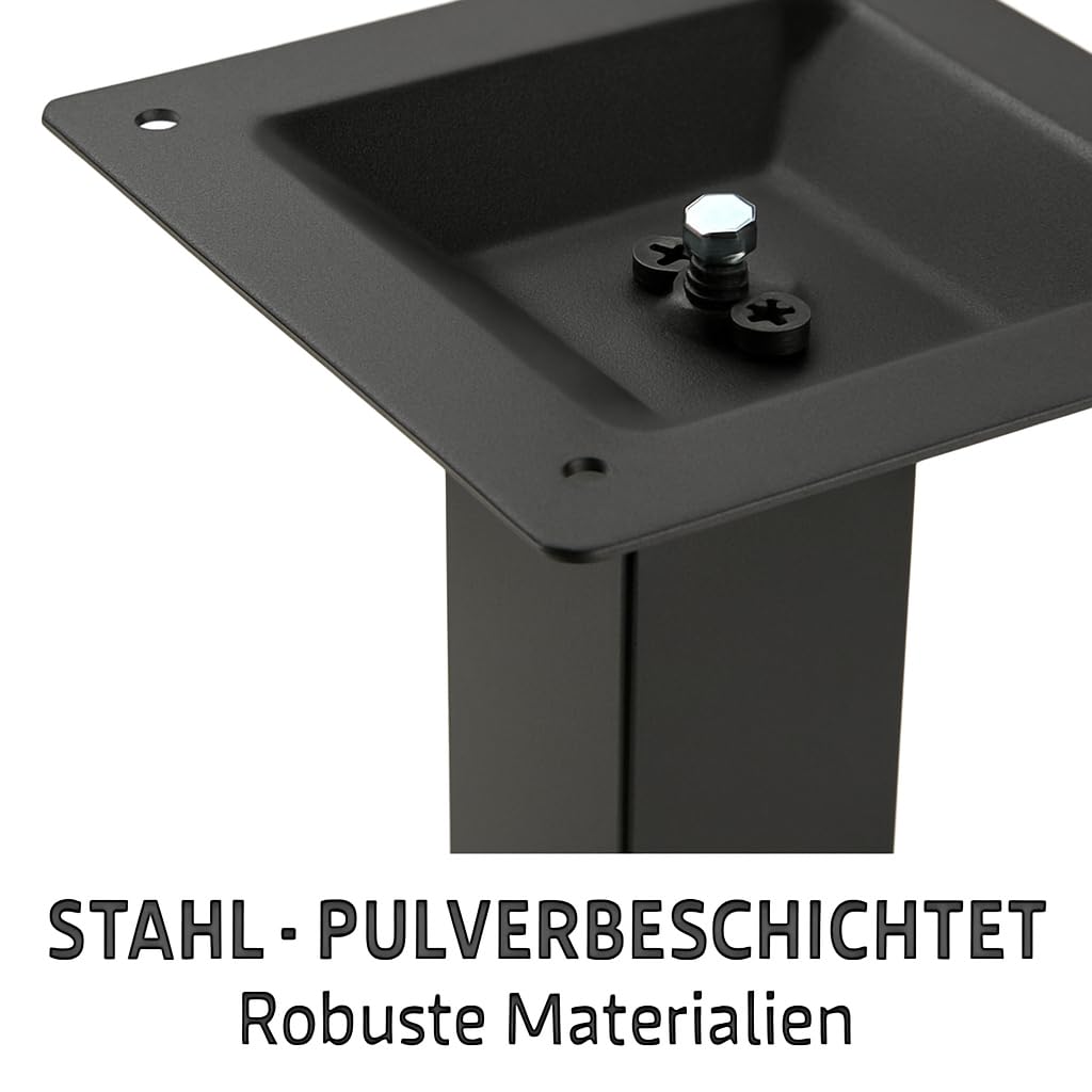 Doppel-Tischgestell aus Stahl – 72 cm Höhe – pulverbeschichtet – stabile Metallkonstruktion für Tischplatten bis 160x80 cm – Esstisch, Gastronomie, Büro