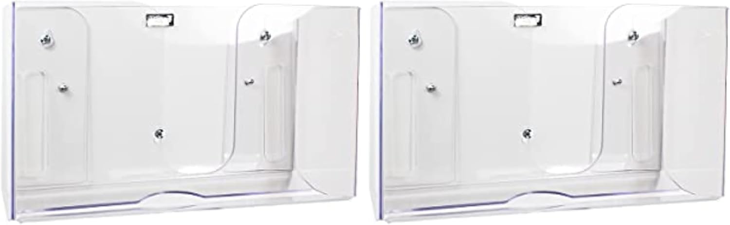TrippNT 51937 Small Dual Dispensing Paper Towel Holder with 150 9.2 x 9.4 inch Multi-Fold Paper Towel Capacity and Peelable Protective Film,Clear image 4