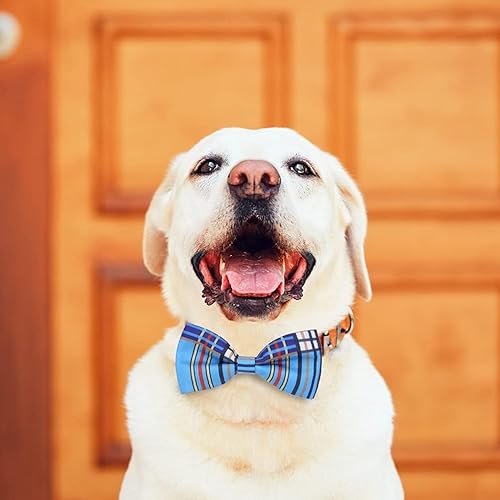 Miniatura 6 de PAWCHIE Pajaritas de perro a cuadros 6 unidades lindo collar de perro corbatín accesorios para collares pequeños medianos y grandes para fiestas
