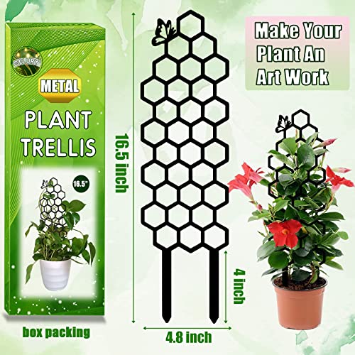 2-Pack-Small-Trellis-for-Potted-Plants-165-Metal-Plants-Trellis-for-Climbing-Plants-Honeycomb-Shape-Garden-Plant-Pot-Trellis-for-Indoor-Houseplants-Vines-Pothos-Hoyas-Black 2 Pack Small Trellis for Potted Plants 165 Metal Plants Trellis for Climbing Plants Honeycomb Shape Garden Plant Pot Trellis for Indoor Houseplants Vines Pothos Hoyas Black