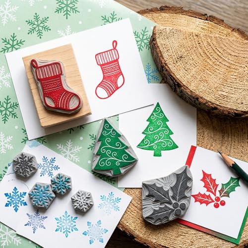 Image of SGHUO Linoleum Blocks for printmaking, 8pcs 4 inchx6 inch Gray Rubber Carving Blocks Stamp Making Kit