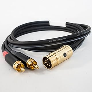 Naim Premium Aux Input Cable. 5 Pin Din to Dual Phono RCA Cinche. Mogami Coax (1m)