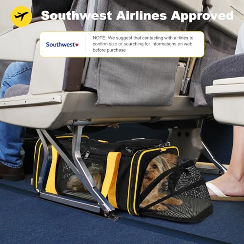 185L-x135W-x95H-Southwest-Airlines-Approved-Expandable-pet-Carrierfor-Extra-Small-Dog-Puppy-cat-Weight-up-to-10-12-lbs-and-Length-up-to-175Black 185L x135W x95H Southwest Airlines Approved Expandable pet Carrierfor Extra Small Dog Puppy cat Weight up to 10 12 lbs and Length up to 175Black