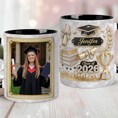 Taza personalizada de graduación con foto para nuevos graduados miniatura 7