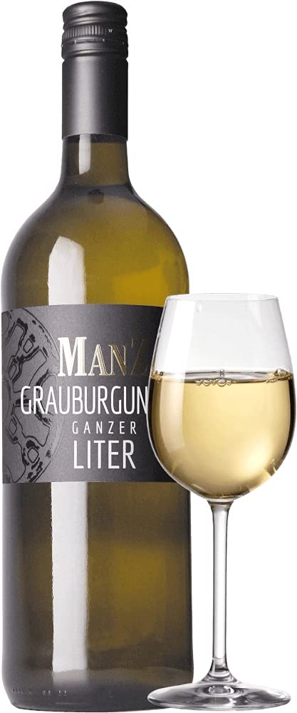 Grauburgunder Liter trocken Weingut Manz Weißwein 12 x 1l VINELLO - 12 x Weinpaket inkl. kostenlosem VINELLO.weinausgießer