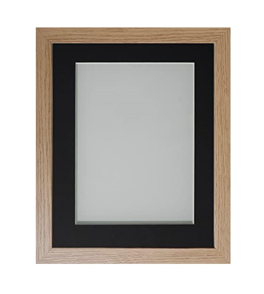 Frame Company Black Mount Allington Range Beech Picture Photo Frame With Mount, 6X4 For Pic Size 4X3' * Choice Of Sizes* Fitted With Glass