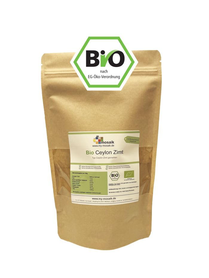 Bio Ceylon Zimt 100g gemahlen - Typ Ceylon - Premium Qualität, keimreduziert, glutenfrei, laktosefrei, laborgeprüft, vegan, Zimt 100% naturrein, schonend getrocknet und gemahlen (100g)