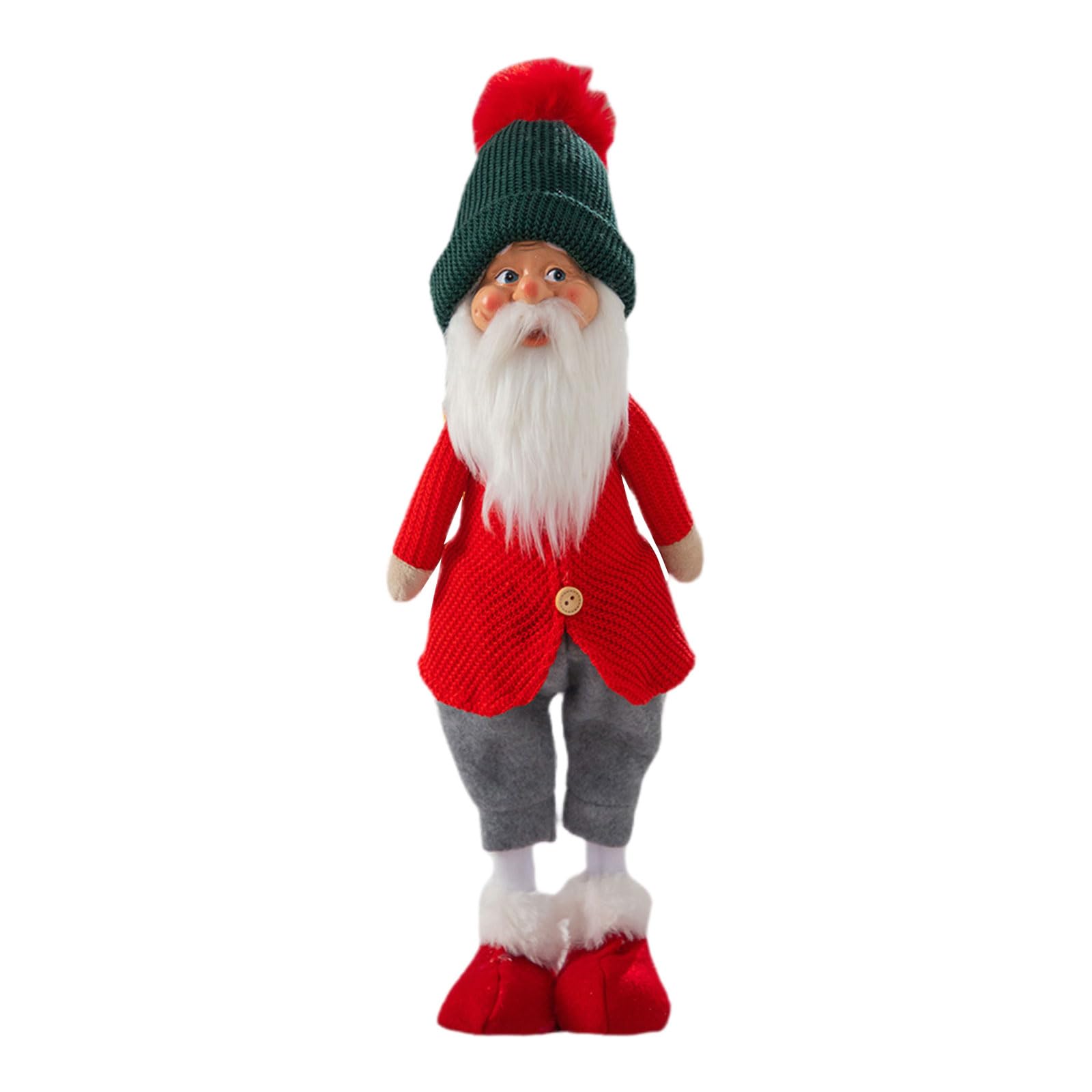 Hsioluted Standing Santa/Snowman/Deer Figurine Christmas Window Decoration Holiday Season Ornament for Tabletop Party Supplies Christmas Decoration