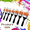 Zubebe Set of 7 Artist Wide Flat Paint Brushes Set Assorted Size Nylon Chip Brushes for Acrylic,Oil Painting, Applying Gesso, Varnish, Watercolor