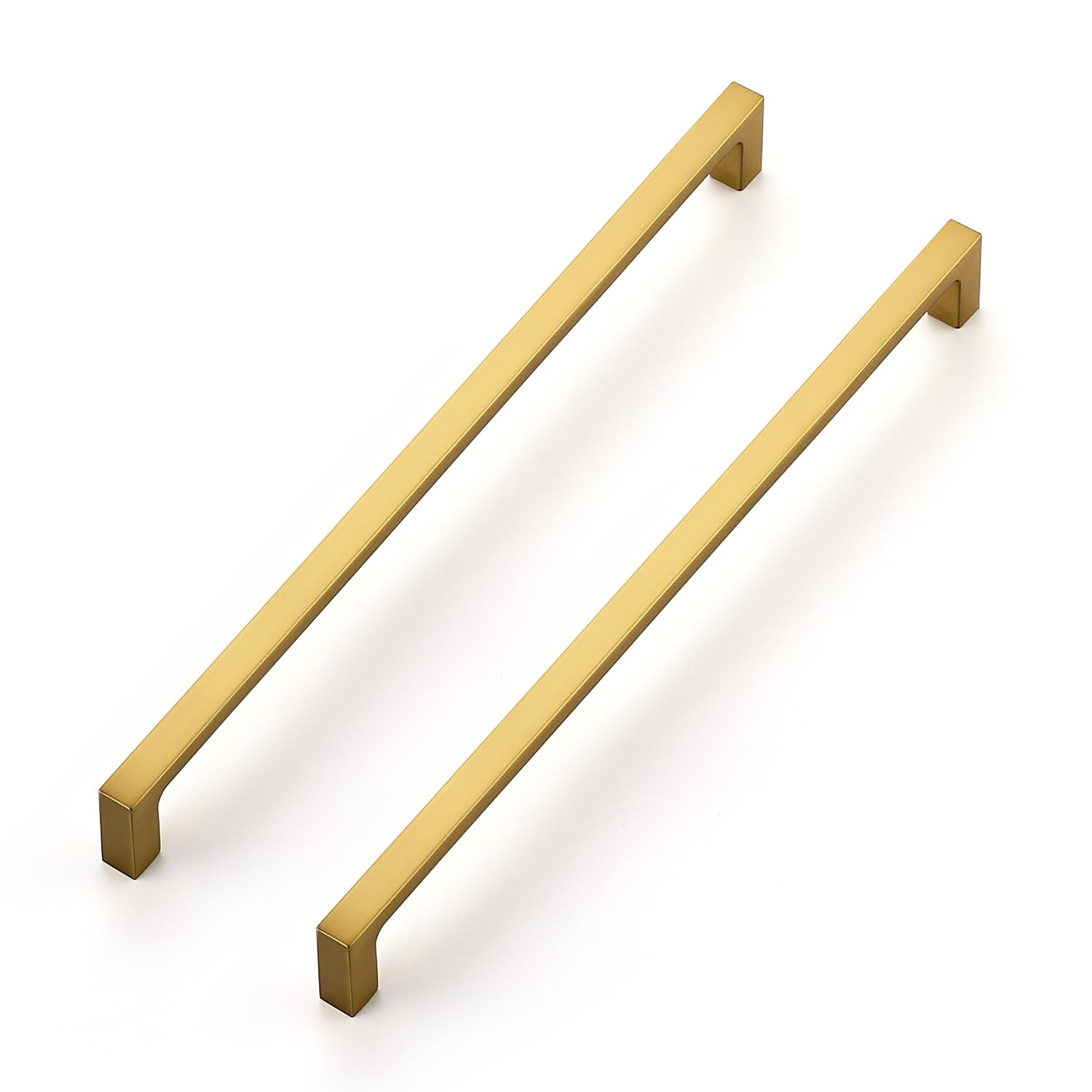 Ravinte Brushed Brass Solid Pulls Cabinet Handles 10 Inch 5 Pack
