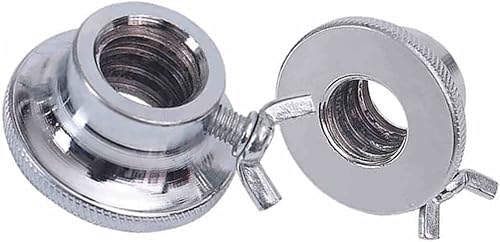 2 collares de barra, tuercas de mancuerna, bloqueo de tornillo, abrazadera, anillo de bloqueo universal de metal plateado para rotar, collares de