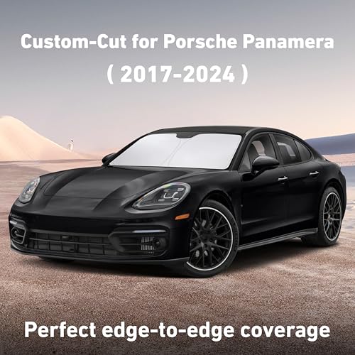Image of EcoNour Windshield Sunshade Compatible for Porsche Panamera 2017-2022 2023 2024, Sun Visor for Front Windshield & Window Sun Shade Cover, UV Heat Blocker & Protector, Car Accessories