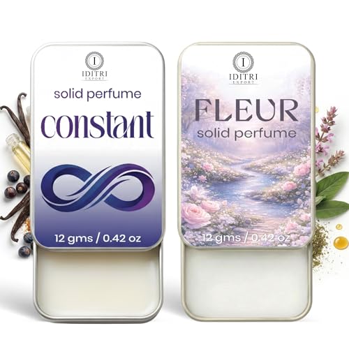 Image of Solid Perfume |Constant&Fleur Alcohol Free Wax Perfume Balm, Long Lasting | Pocket Tin 12g, Pack Of 2| Non Greasy Smooth Glide, Travel Friendly Men And Women