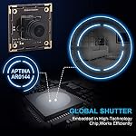 Global Shutter USB Camera Module,1MP 60FPS Monochrome USB Webcam Mini Camera Module,3838mm USB Cameras High Speed OTG UVC Linux USB2.0 720P Mini Camera,USB with Cameras for Windows/Android/Mac OS