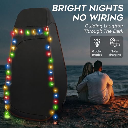 FRUITEAM Privacy Shower Tent for Hiking Beach Picnic Fishing, Shower Tent for Camping, Extra Privacy Tent, Spacious Privacy Shelters Camp with Portable Carrying Bag - Gray image 3