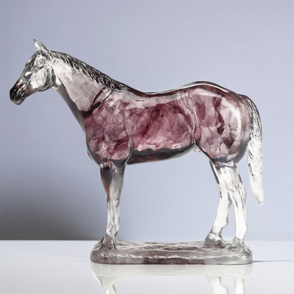 FUNSXBUG Art Standing Horse Statue Figurines Sculpture Home Office Decoration Tabletop Decor Ornaments Gifts for Horse Lovers