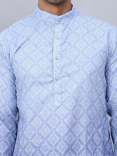 Image of Jompers Men Pure Cotton Straight Fit Ombre Kurta