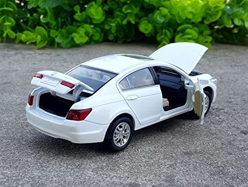 Simulation Alloy Die Cast Mini Car Model Toy Cars 1:32 For Honda Accord Classic Alloy Car Diecasts Toy Vehicles Car Sound And Light Collection Kids Gifts (Color : White) #TOP6