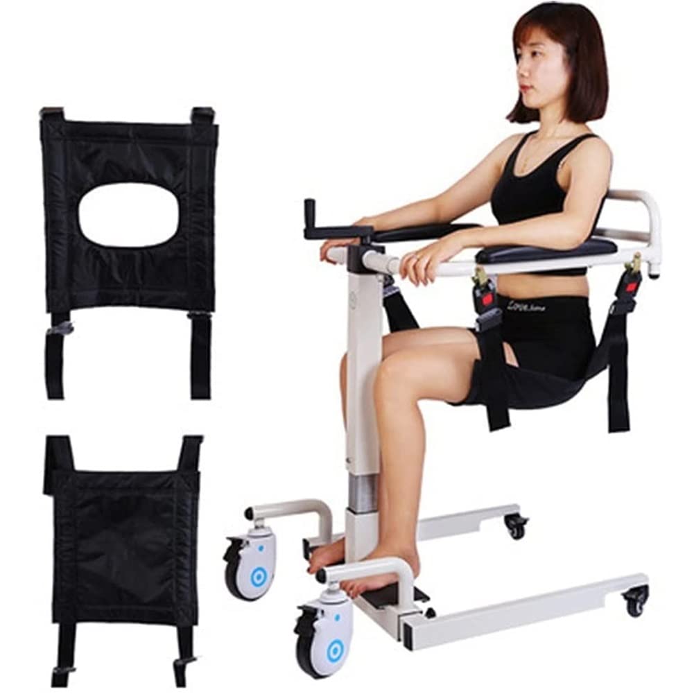 Elevador, Grúa para Elevación y Traslado de Pacientes, Silla de Transporte para Minusválidos y Ancianos, de Tránsito, Cojín para Inodoro, Ortopédica, Reposapiés, Reposabrazos (Size : B)