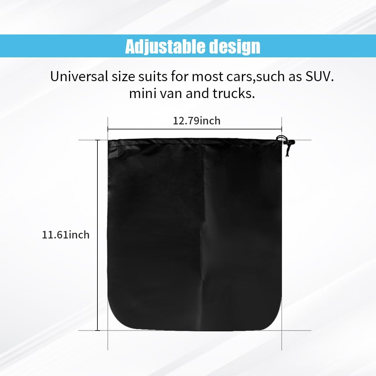 2PCS Car Side Mirror Covers - Waterproof Snow Mirror Cover Protects from Ice Snow Frost Dew Rain Bird Poop - Silver Coated Rearview Protection Cover Winter Snowproof Accessories for Cars Trucks SUVs