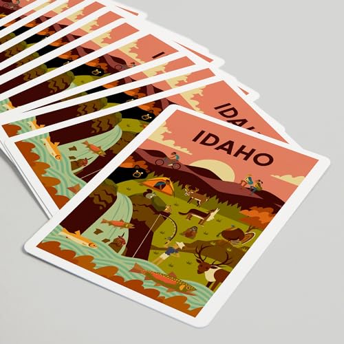 Lantern Press Idaho Geométrico 52 Cartas Póker miniatura 5