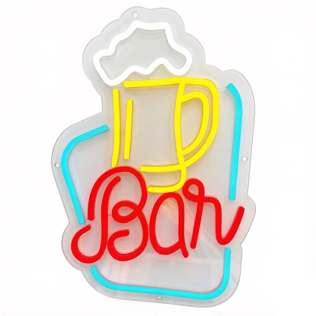 Dimmable LED Neon Sign Beer Bar Acrylic Wall Light Pub Home Party Decor(Bar1)