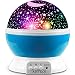 Sun And Star Lighting Lamp 4 LED Bead 360 Degree Romantic Room Rotating Cosmos Star Projector With 59 Inch USB Cable, Light Lamp Starry Moon Sky Night Projector Kid Bedroom Lamp for Christmas (Blue)