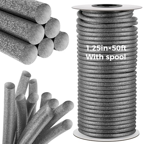 Image of MotiMind Foam Backer Rod for Gaps Joints,1.25 Inch x 50 Ft,Gray,1 Roll | Caulk Saver Concrete Crack Filler, Weather Stripping Seal, Door Window Insulation, Backing Rod Expansion Joints