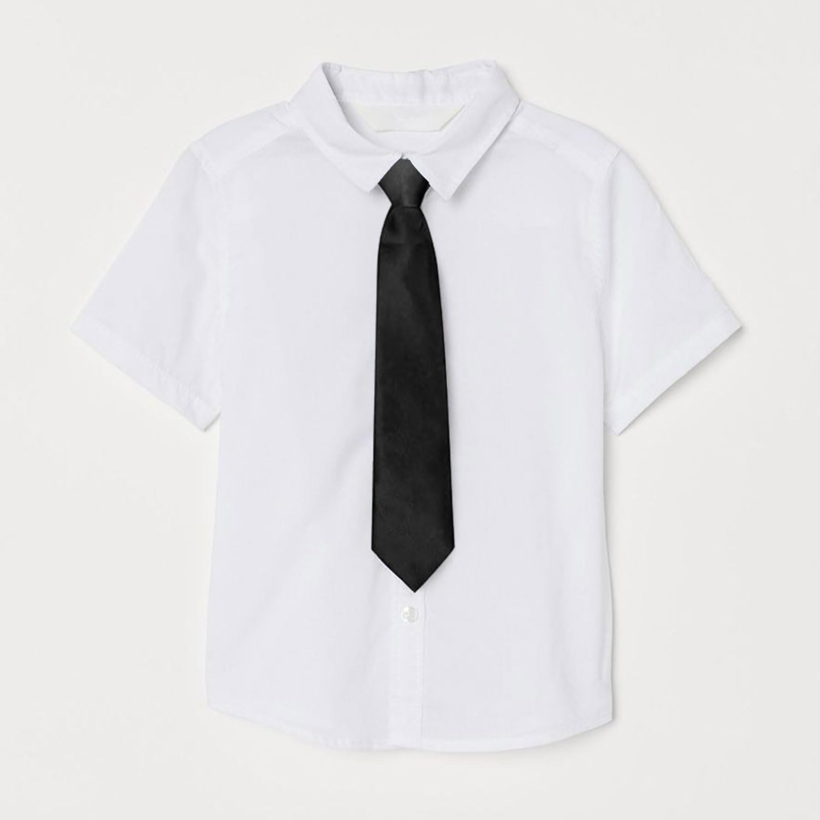 Corbata infantil 28 cm, corbata infantil, corbata satén negra, corbata oficial para bodas, bailes infantiles y uniformes escolares