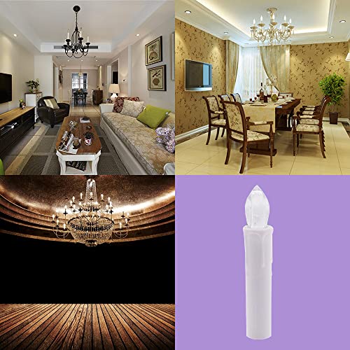Hannahong 10 Pcs Led Flameless Taper Candles With Remote,Small Mini Electric Dimmable Flickering Fake Wax,Battery Operated Window Clips Lights For Stick Candelabra,Wreath,Christmas Tree Decor #TOP5