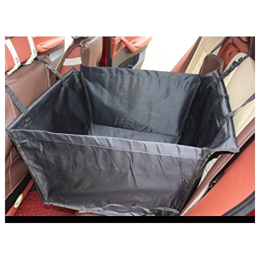 Foldable Pet Dog Backseat Cover Car Hammock Basket- Safety Car Cusion Seat Protect Mat for Dogs Cats Car Carrier (Black)