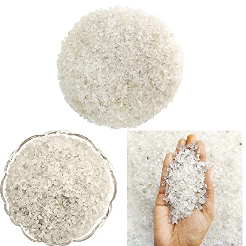 Image of Certified Clear Quartz Crystal Chips 250 GM with Authenticity Certificate | Natural Quartz Decorative Stone Chips for Pooja Room, Meditation, Vastu, Resin Art, Crafts & Aquarium Decor