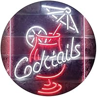 Amazon | Cocktail Martini Umbrella Cup Dual Color LED看板
