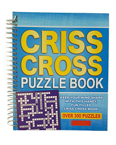WF Graham Criss Cross Crossword Puzzle Book - Spiral Bound Brain Teasers Travel Puzzles Book with over 300 Puzzles (4165)