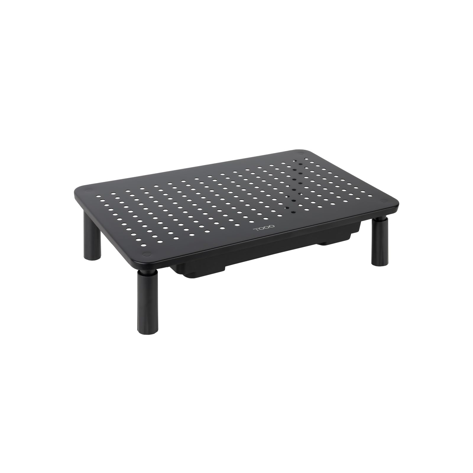 TOOQ TQMR087 - Soporte Elevador Multiusos con Cajón para Monitor/Portátil, Negro, MAX.20Kg