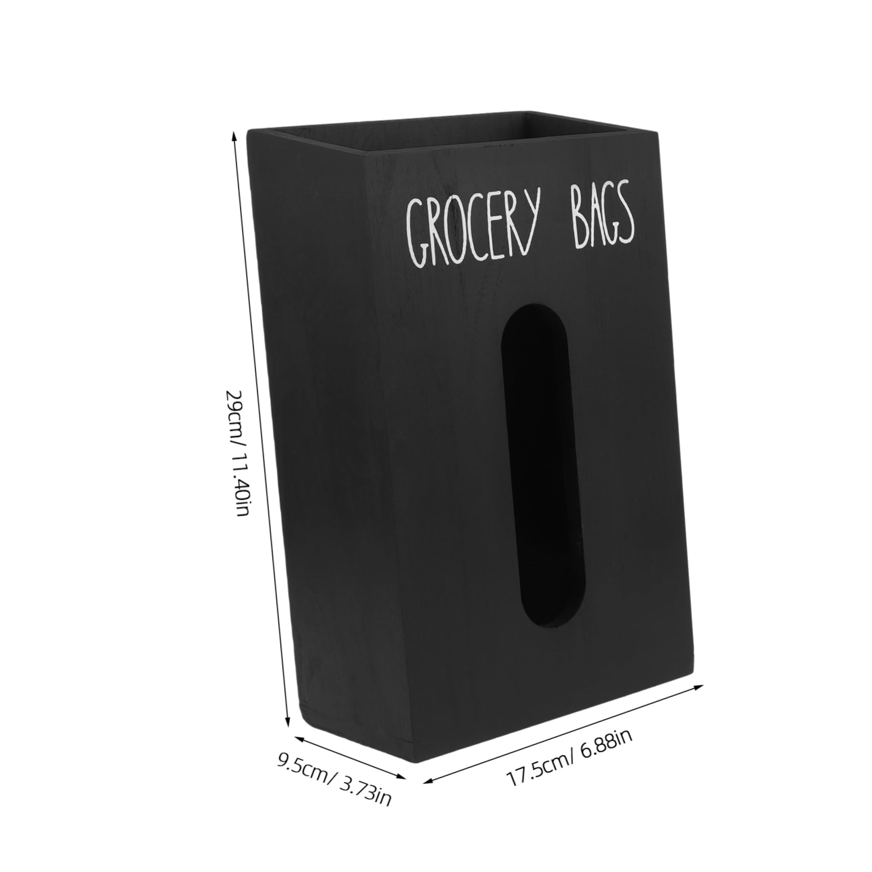 LABRIMP Dispensador De Bolsas De Basura De Madera Rústico Porta Bolsas De Basura Negro para Cocina Encimera Organizador De Almacenamiento