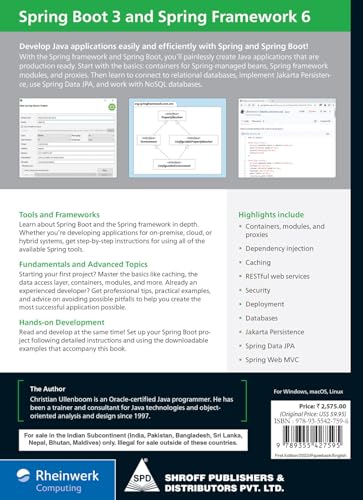 Image of Spring Boot 3 and Spring Framework 6 - Develop Java Applications Easily and Efficiently with Spring and Spring Boot! (Grayscale Indian Edition)