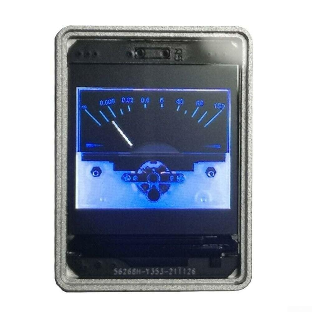 Zoegneer 3,3 cm (1,3 Zoll) Sprachgesteuertes Multi-Modus-Analog-Musik-Audio-Pegel-VU-Messgerät mit hochfestem Gehäuse aus Aluminiumlegierung, HD-Display, GPS-Zeitsynchronisation für Auto Centra