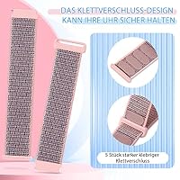TumpCez Nylon Uhrenarmbänder,16mm 18mm 20mm 22mm Schnellverschluss Armband Fabric Aatmungsaktive Gewebte Verstellbare Ersatzband Sport Ersatzarmband für Herren Damen(3 Stück) – Ansicht 5