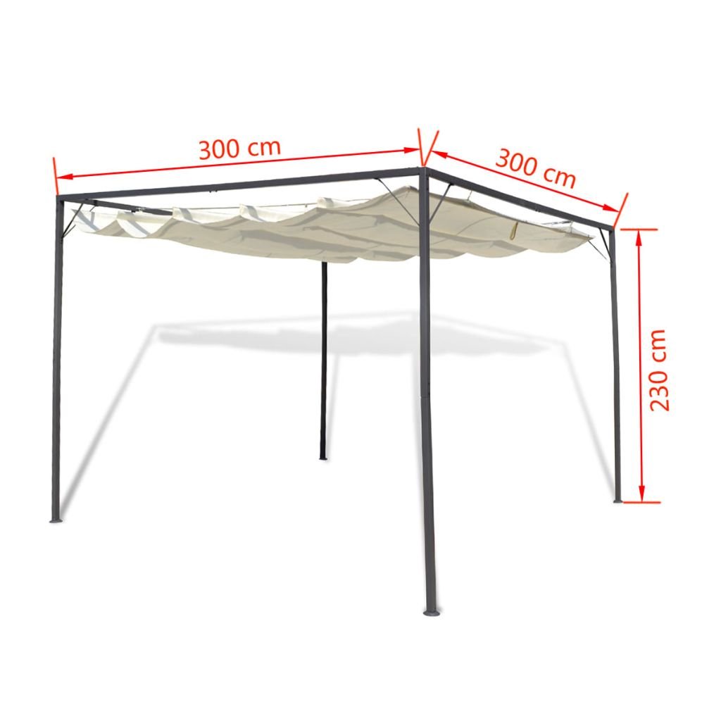 Gartenpavillon mit versenkbarem Dach, XIAOGUANG Pop-Up Partyzelt, Festzelt, Pavillon, Garden Decoration, Canopy Tent, Lagerzelt, Pavillon,