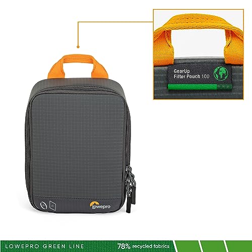 Lowepro GearUp Filter Pouch 100, Camera Case for 10 Sheet and 2 Round Filters, Mount, Non-Scratch Card Sleeve - Image 2