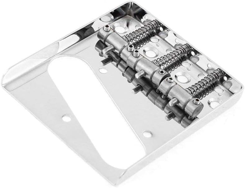 Timiy Telecaster Bridge Assembly 3 Brass Saddles for Telecaster Tele Electric Guitar