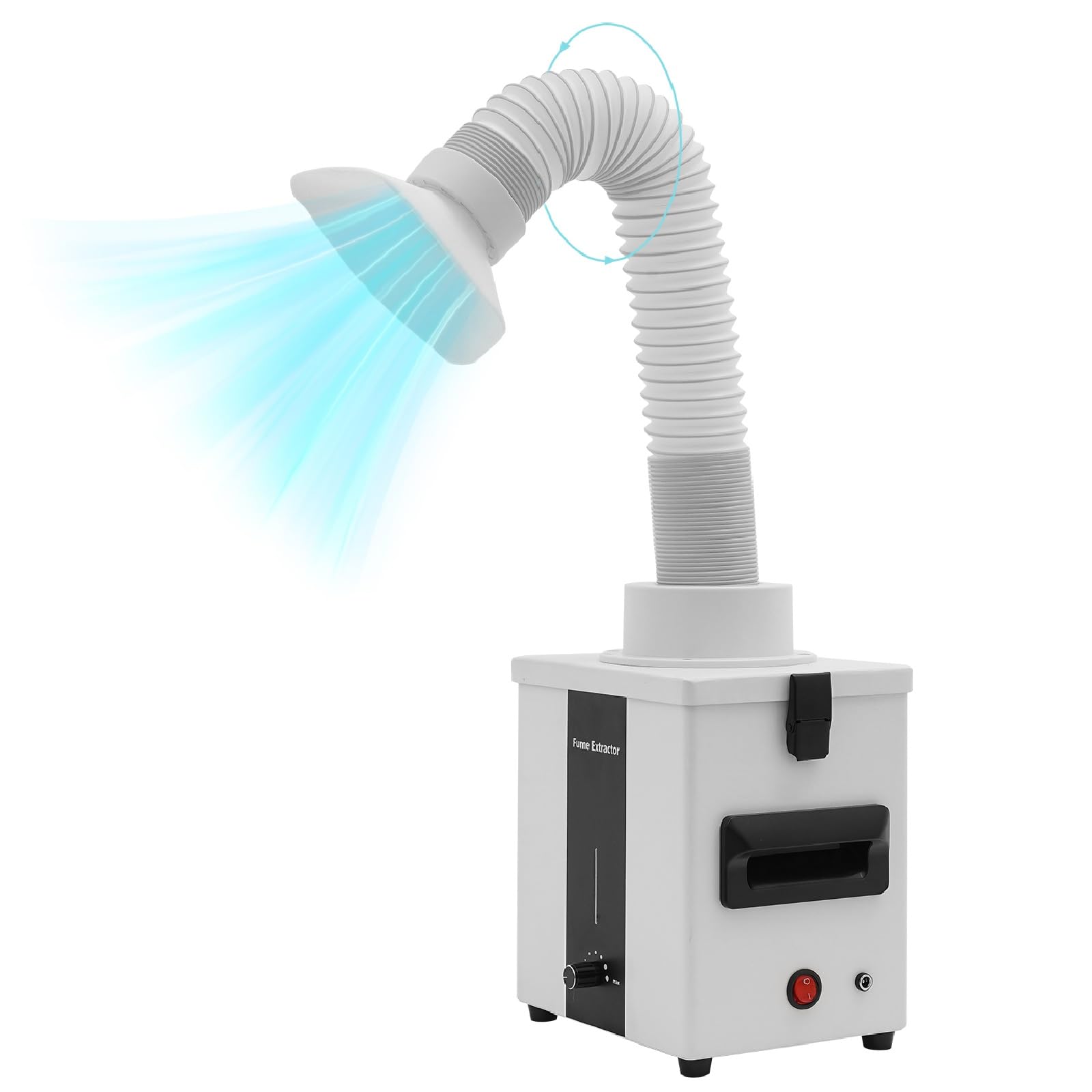 Solder Smoke Absorber Remover Fume Extractor, Tabletop or Floor Stand, 360 ° Rotating Air Duct, 3-Stage Filter, Speed Adjustable Smoke Prevention Absorber for Household Welding Laser Engraving