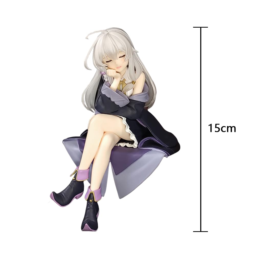 Elaina figurka statuetki anime dziewczyna siedząca model Elaina figurka PCW statuetka sypialnia artykuły kolekcjonerskie dekoracja prezenty dla fanów 15 cm