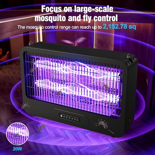 Electric Bug Zapper Indoor, Mosquito Zapper with 3500V Powerful Dual Grid & Remote, Fly Za - image 5