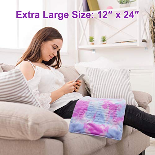 Image of GOQOTOMO Heating Pad Fast-Heating Technology for Back /Waist /Abdomen /Sh-oulder /Neck Pain and Cramps Relief - Moist and Dry Heat Therapy with Auto-Off Hot Heated Pad by-Colorful