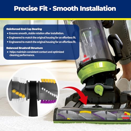 Image of Brush Roll & Belt Kit for Bissell CleanView Swivel Rewind Vacuum Fits 2252 2253 2254 2256 2258 2259 2260 2316 2486 2487 2488 2489 3195 3196 3197 3197A 3198 3198A Replace Parts 1604545 1600159 1611230