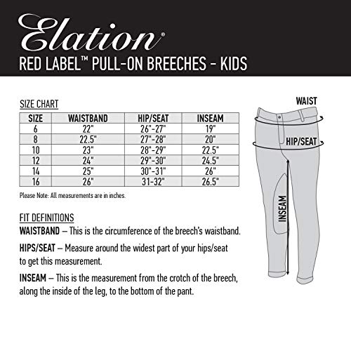 image for ELATION Kids Riding Breeches Girls & Boys Red Label – Pull On Kids R