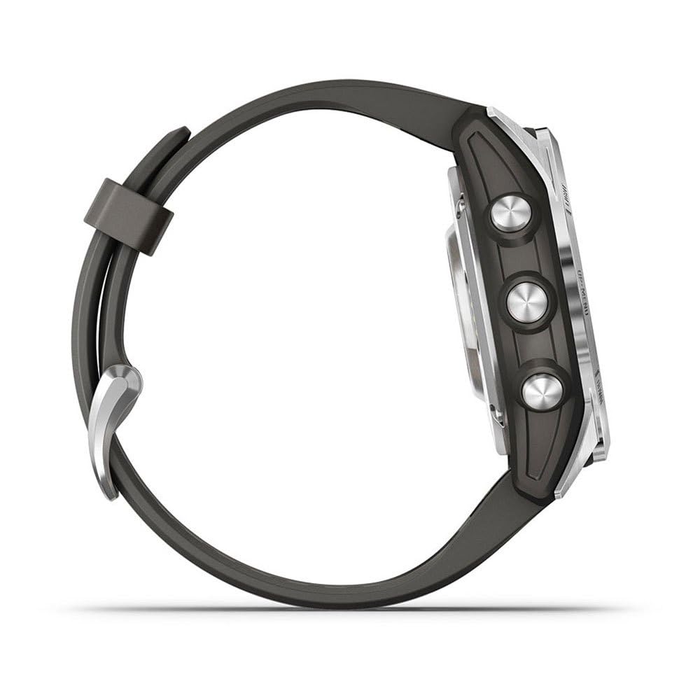 Garmin fēnix 7S Pro Solar, Smartwatch, Ricarica solare, 42mm, Torcia LED, Touchscreen 1,2", +30 Sport, GNSS multi-band, SpO2, Mappe, Musica, Garmin Pay, Autonomia 14 giorni (Silver & Graphite)