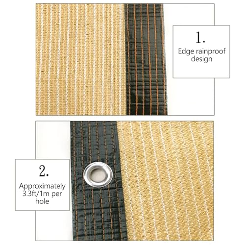 Maille d'ombrage d'isolation contre la chaleur bâche jaune 6x6m